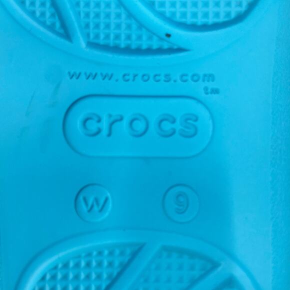 Crocs Splash‎ Glossy Fun Flip Flops, Aqua Blue, Ladies 9, NWOT - Picture 6 of 6